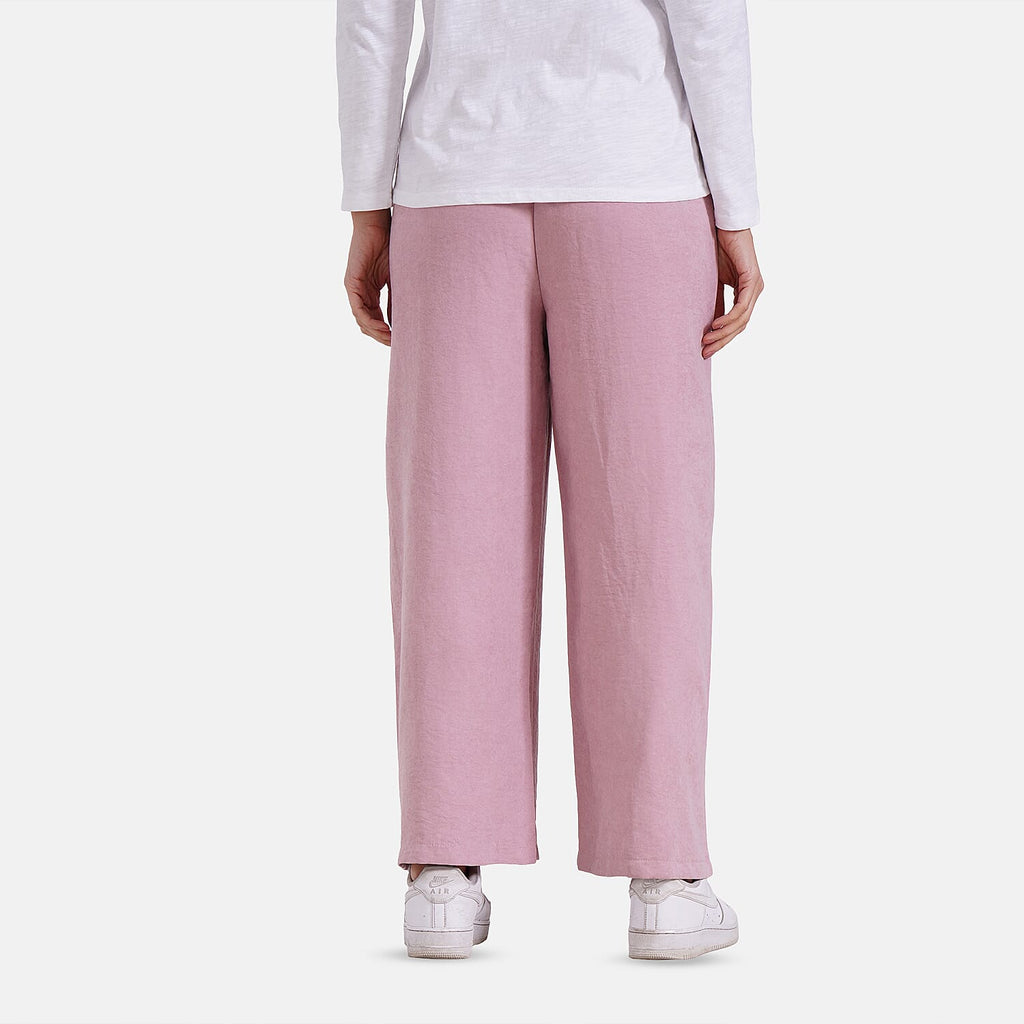 Tamsy Wide Leg Lounge Trousers with Pockets (Size L) - Dusty Pink_8029083_1