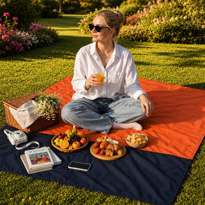 Waterproof Picnic Blanket - Orange 8029772 1