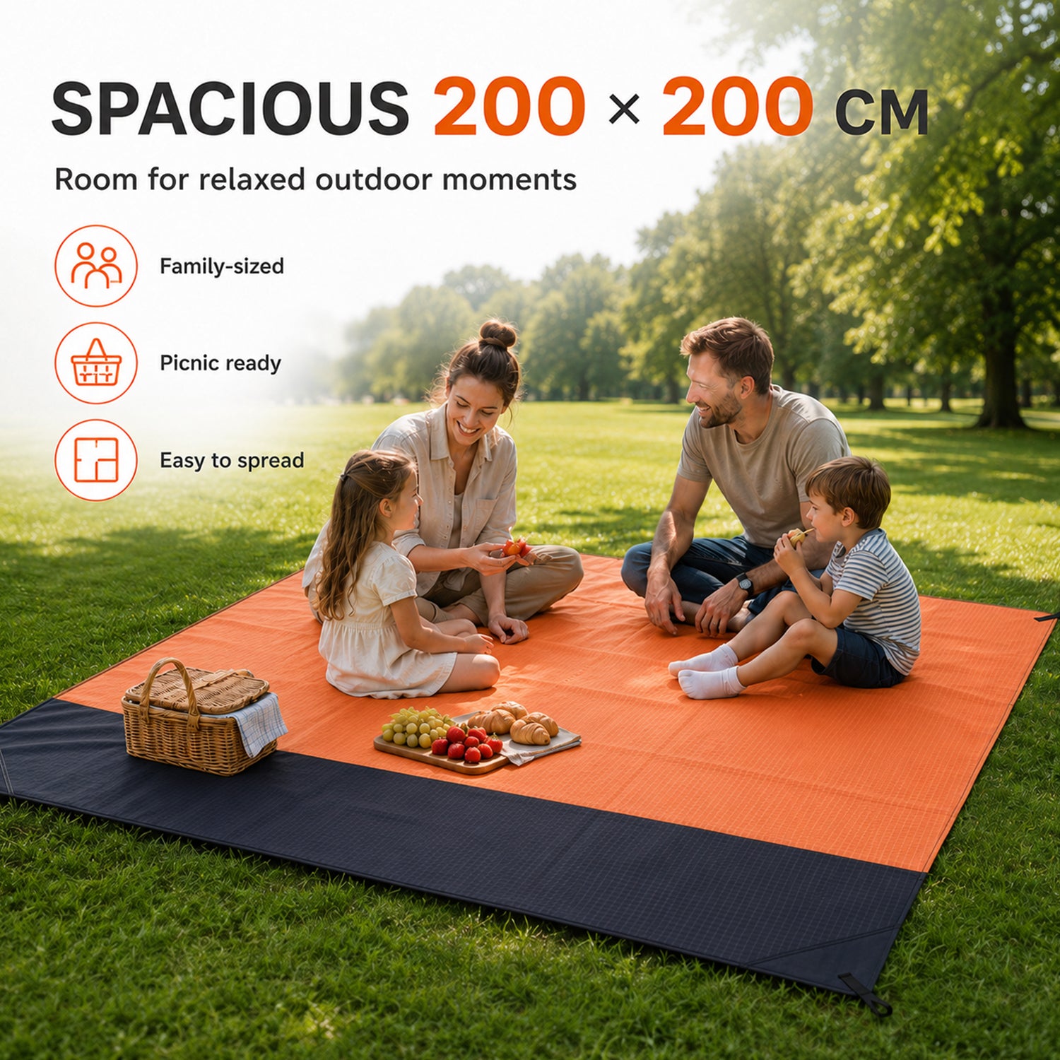 Waterproof Picnic Blanket - Orange 8029772 5