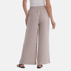 La Marey Casual Wide Leg Trousers with Elastic Waist (Size 20 to 22) - Beige_8030395_1