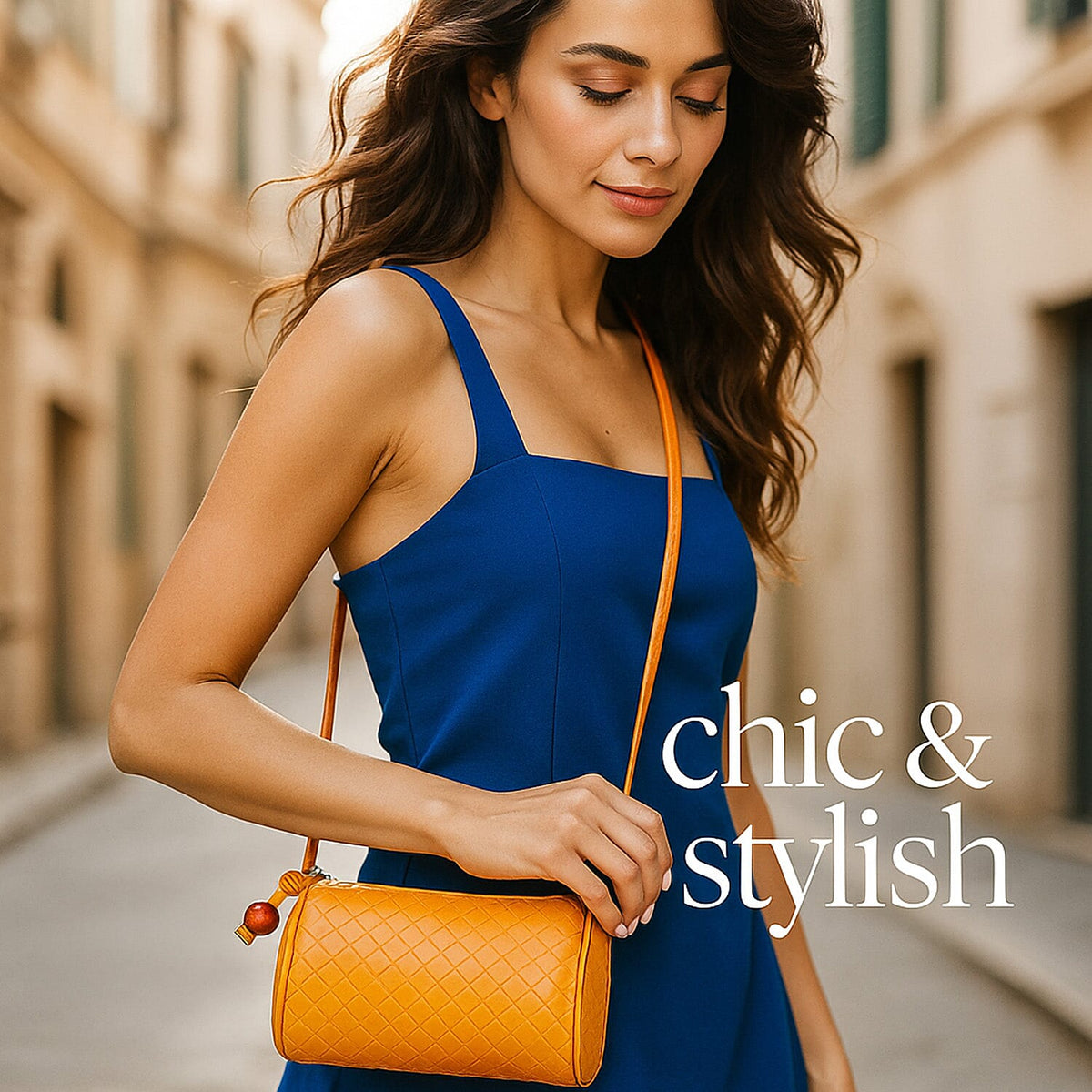 Fully Lined Woven Pattern Crossbody Bag - Yellow 8031920 5