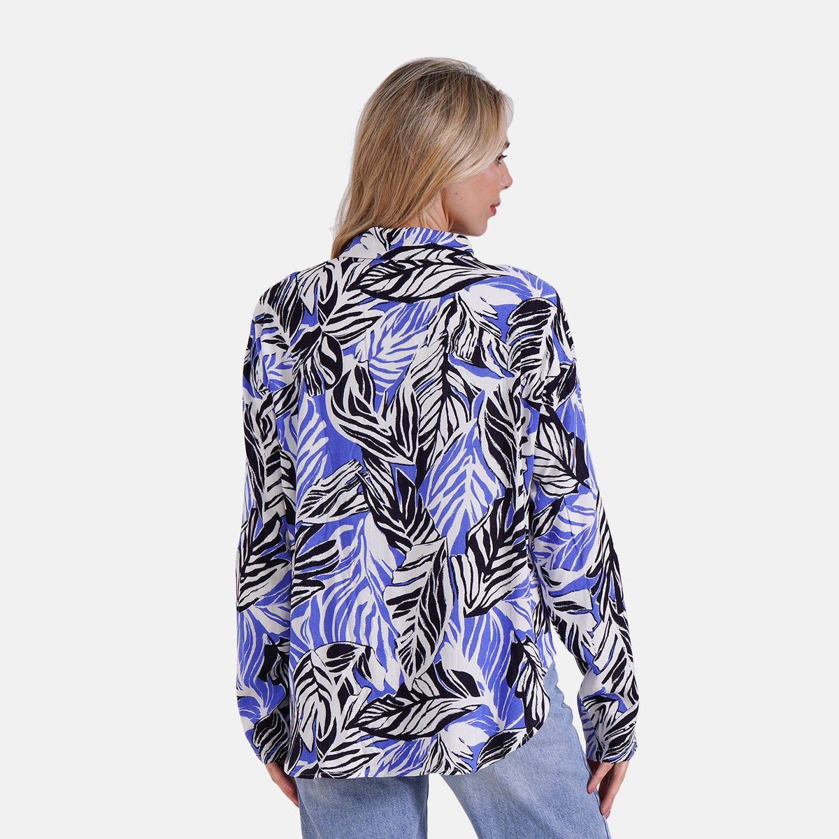 Tamsy Leaf Print Long Sleeve Shirt 8032042 2