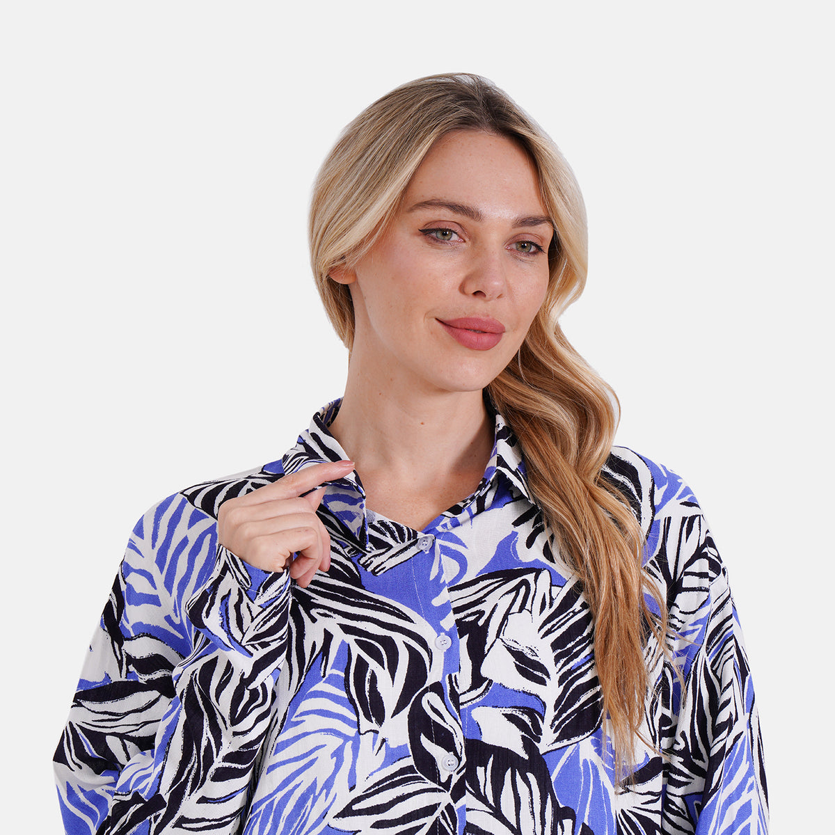 Tamsy Leaf Print Long Sleeve Shirt 8032042 6