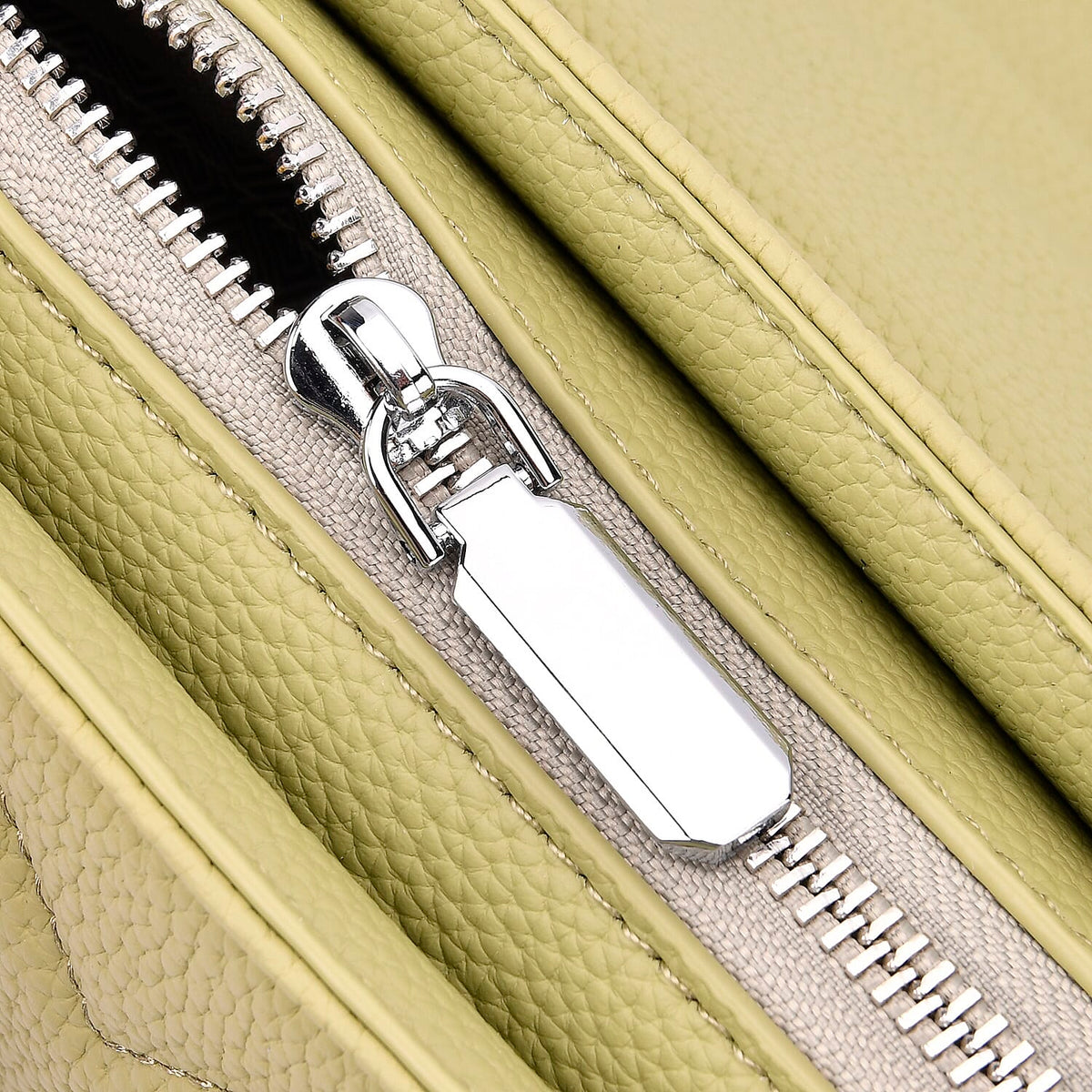 Elegant Genuine Leather Quilted Chevron Pattern Shoulder Bag with Chain Strap - Green 8033351 6