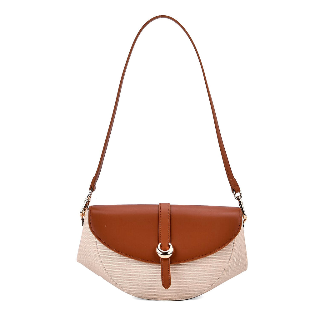Grand Pelle Limited Edition Genuine Leather Bag - Tan & Beige_8033679