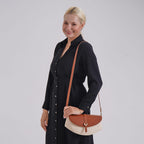 Grand Pelle Limited Edition Genuine Leather Bag - Tan & Beige_8033679_1