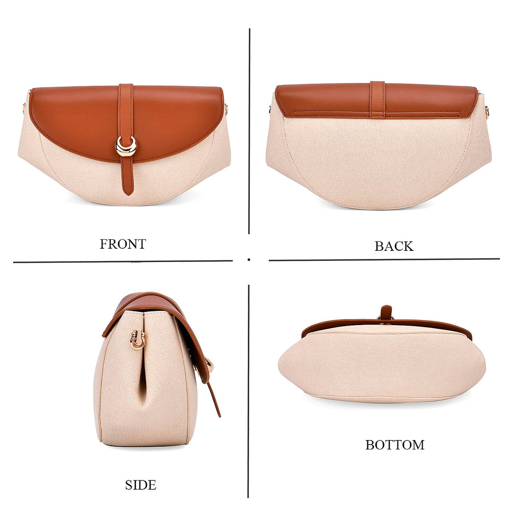 Grand Pelle Limited Edition Genuine Leather Bag - Tan & Beige_8033679_3