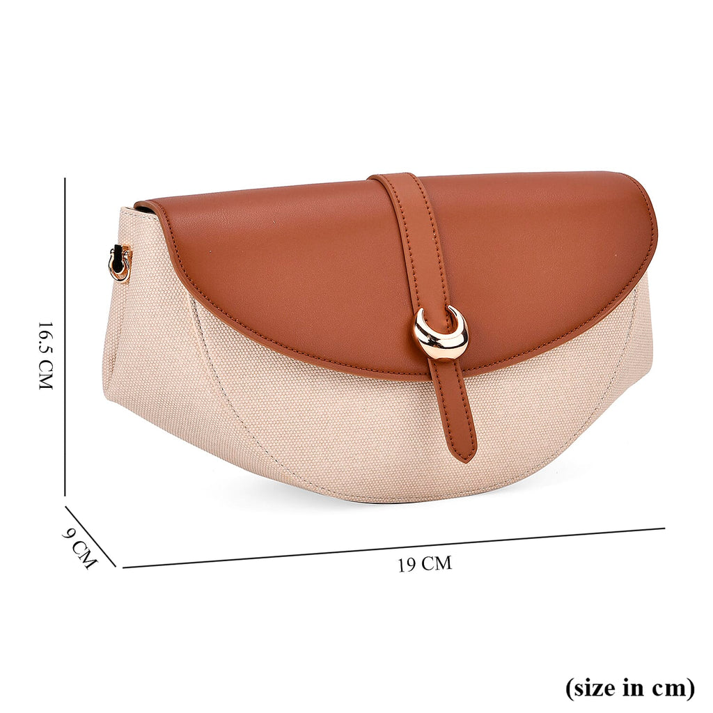 Grand Pelle Limited Edition Genuine Leather Bag - Tan & Beige_8033679_6