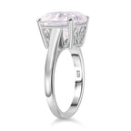 The 5ct Royal Asscher - Moissanite Asscher Cut Ring in Rhodium Overlay Sterling Silver 5.00 Ct._8033891_3