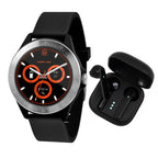 Harry Lime Smart Watch with Heart Rate, Step Counter, Activity Tracker, Water Resistance - IP68 PL:US True Wireless Earbuds in Charging Case - Black_8034248