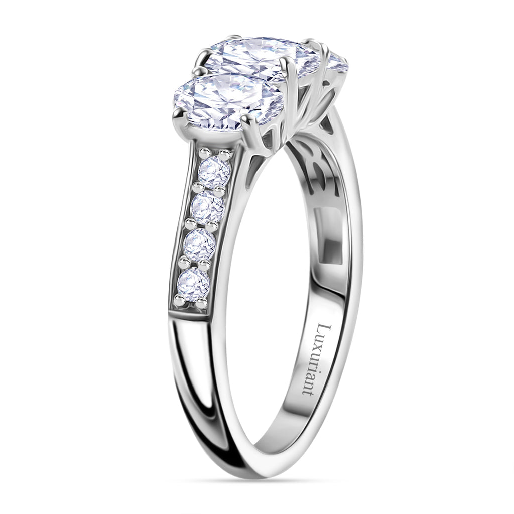 Luxuriant - 950 Platinum SGL Certified Lab Grown Diamond (VS/EF) Ring 2.09 Ct, Platinum Wt. 5.90 Gms._8034993_3