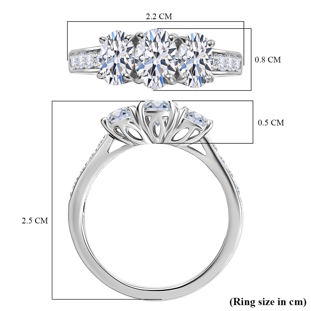 Luxuriant - 950 Platinum SGL Certified Lab Grown Diamond (VS/EF) Ring 2.09 Ct, Platinum Wt. 5.90 Gms._8034993_5