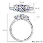 Luxuriant - 950 Platinum SGL Certified Lab Grown Diamond (VS/EF) Ring 2.09 Ct, Platinum Wt. 5.90 Gms._8034993_5