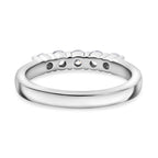 Luxuriant - Lab Grown Diamond (SI/G-H) 5 Stone Band Ring in Rhodium Overlay Sterling Silver 0.45 Ct_8036375_4