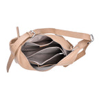 Versatile Genuine Leather Shoulder Bag with Adjustable Strap - Beige_8037361_4