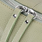 Designer Inspired Genuine Leather Shoulder Bag with Adjustable Strap - Green_8037365_5