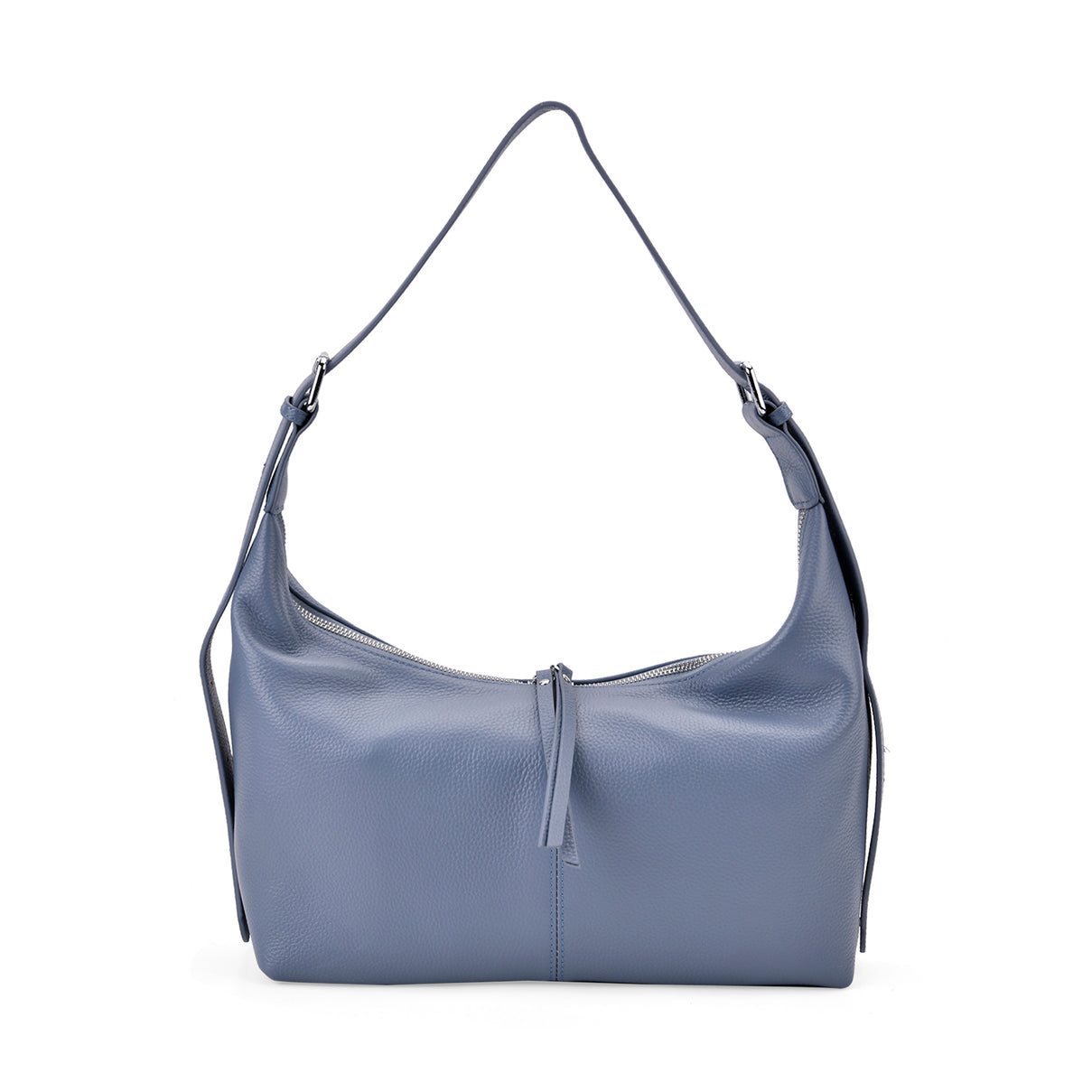 Versatile Genuine Leather Shoulder Bag with Adjustable Strap - Blue 8037366 0