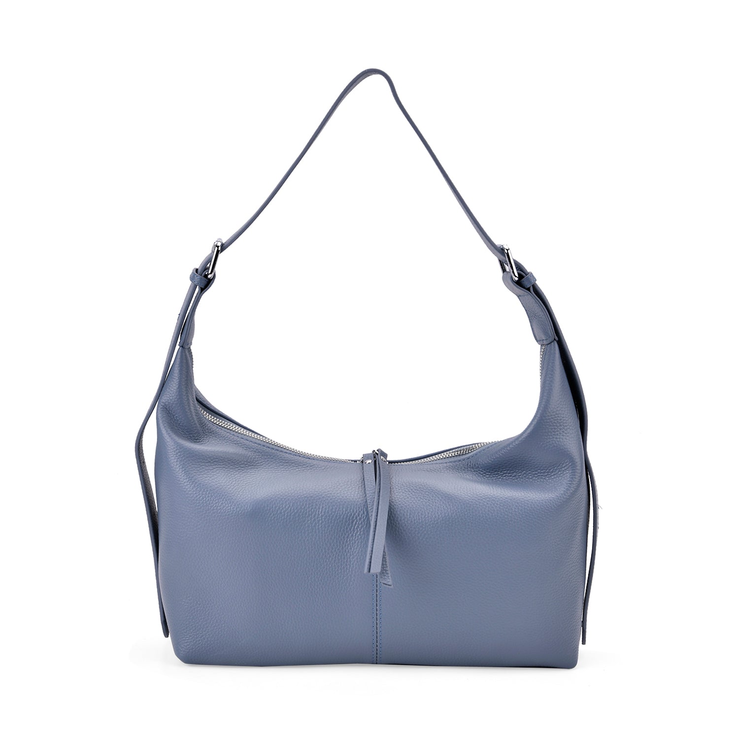 Versatile Genuine Leather Shoulder Bag with Adjustable Strap - Blue 8037366 0