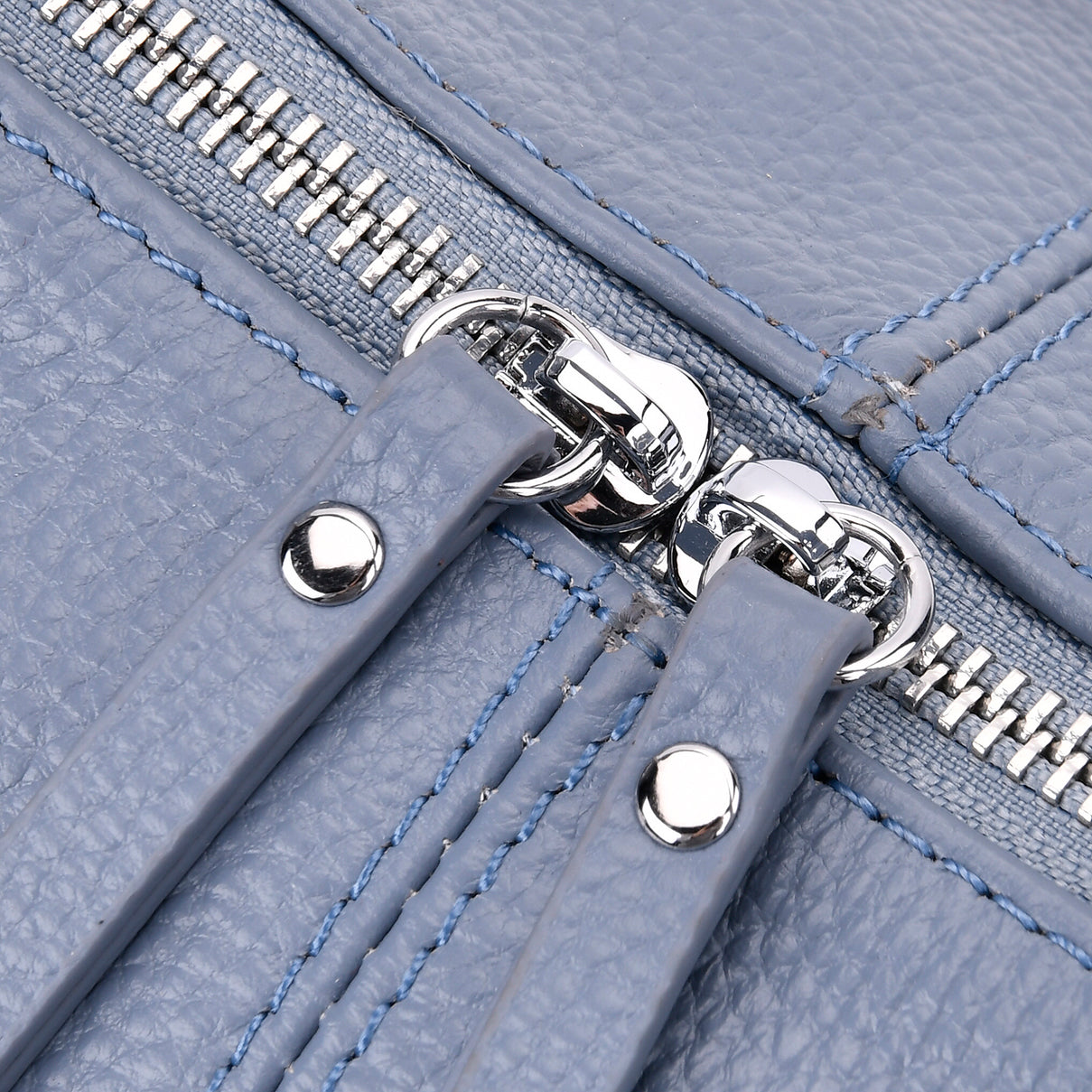 Versatile Genuine Leather Shoulder Bag with Adjustable Strap - Blue 8037366 3