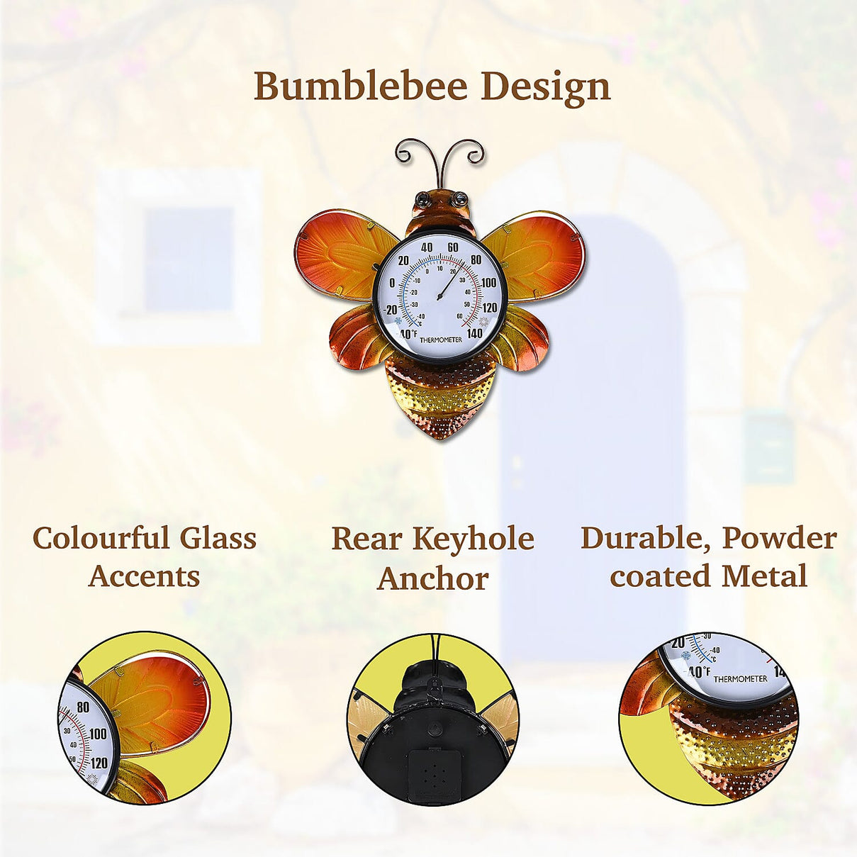 Decorative Bee Celsius Thermometer 8038433 3