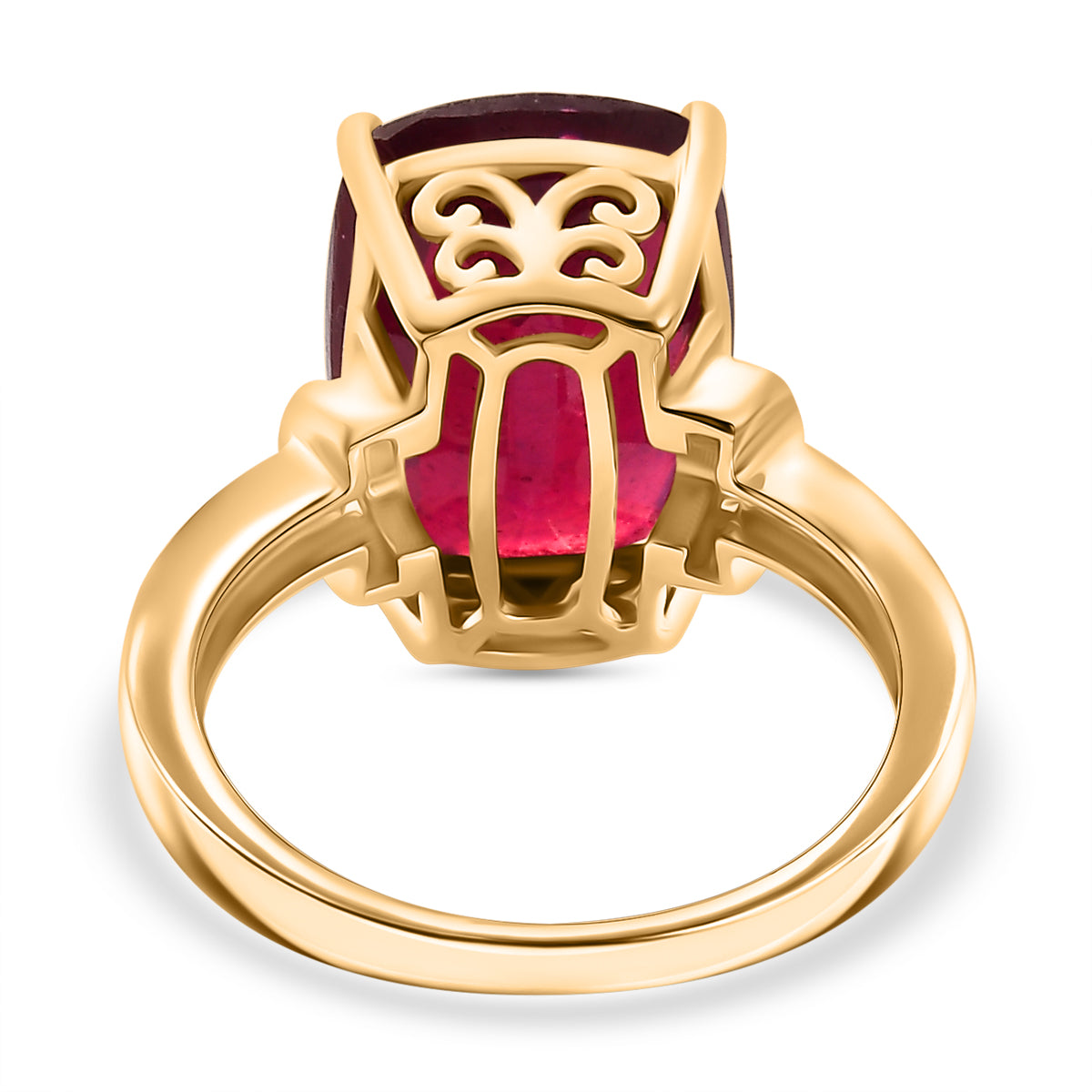9K Yellow Gold AAA African Ruby, White Diamond Ring 10.33 Ct. 8039806 4