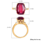 9K Yellow Gold AAA African Ruby & White Diamond Ring 10.33 Ct._8039806_5