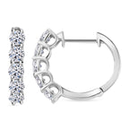 Luxuriant 950 Platinum SGL Certified (VS/EF) Lab Grown Diamond Hoop Earring 1.08 Ct._8040070