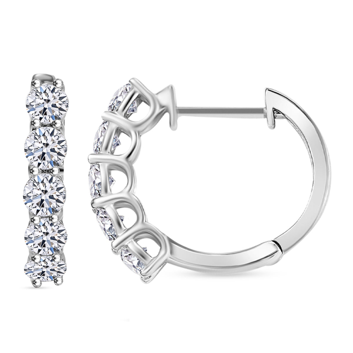 LUXURIANT 1 Ct. Lab Grown Diamond Hoop Earring in 950 Platinum SGL Certified (VS/E-F) 8040070 0
