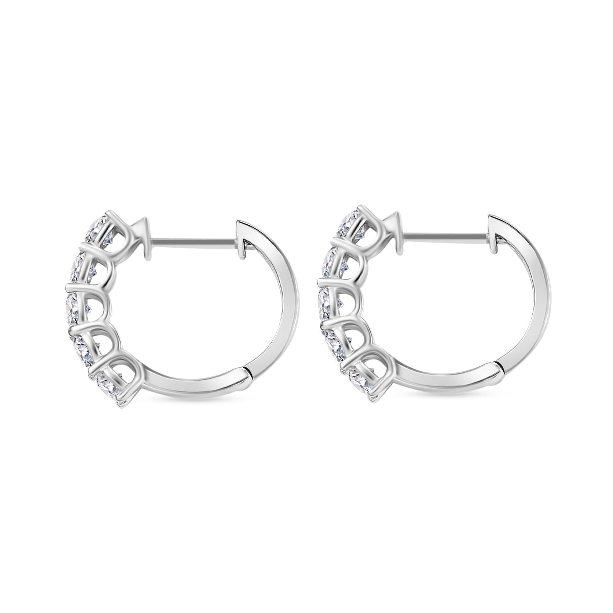 LUXURIANT 1 Ct. Lab Grown Diamond Hoop Earring in 950 Platinum SGL Certified (VS/E-F) 8040070 4