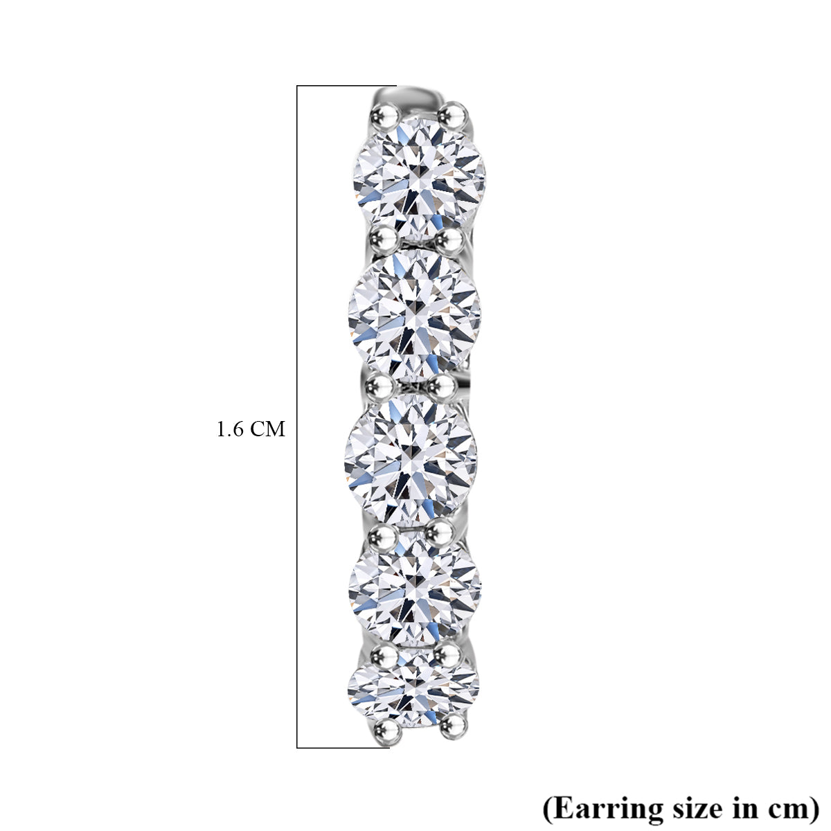 LUXURIANT 1 Ct. Lab Grown Diamond Hoop Earring in 950 Platinum SGL Certified (VS/E-F) 8040070 5