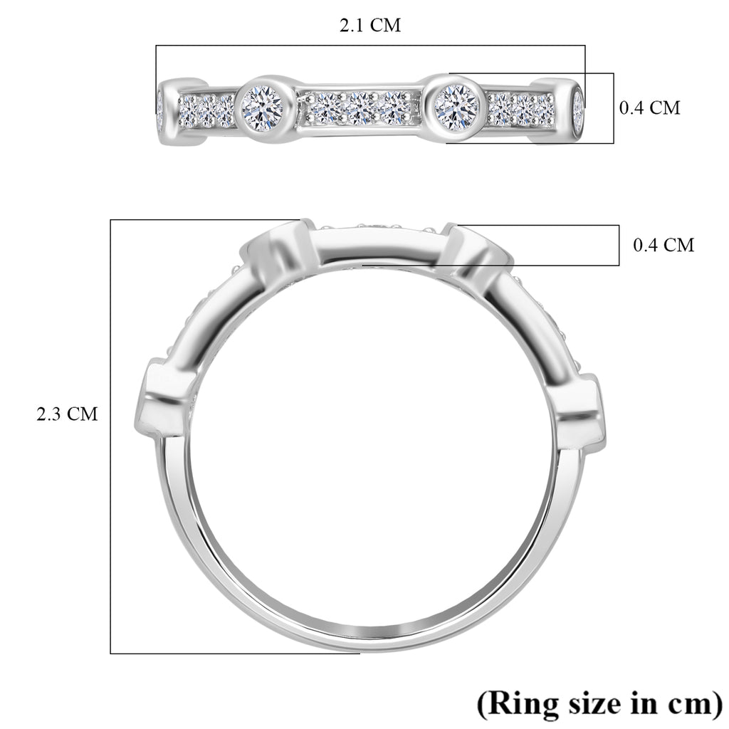 Luxuriant Diamond Lab Grown Diamond Ring in Platinum Overlay Sterling Silver 0.49 Ct._8040430_6