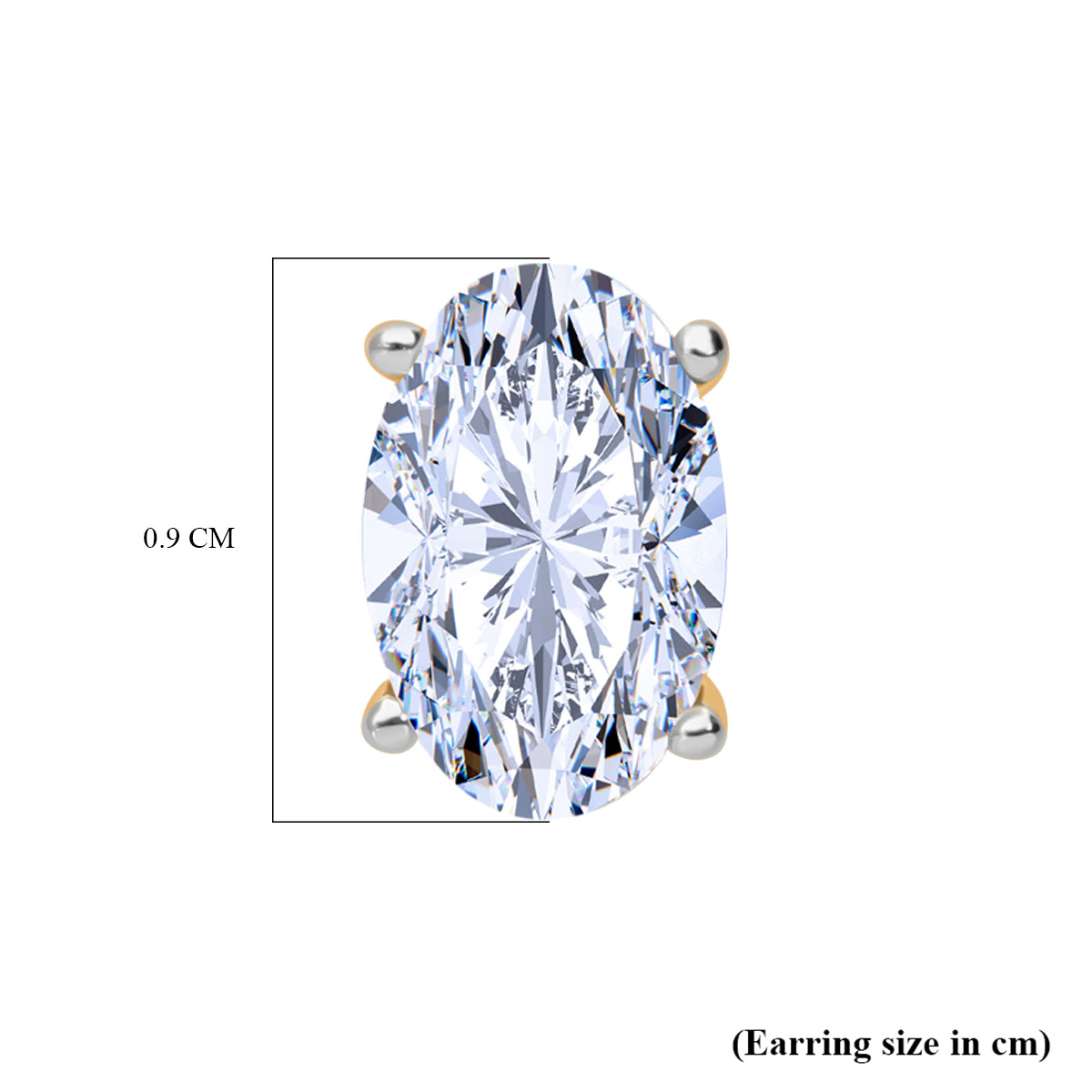 Rachel Galley - 9K Yellow Gold SGL Certified Oval Cut Lab Grown Diamond (VS-G-H) Stud Push Back Earring 2.00 Ct. V32602476 4