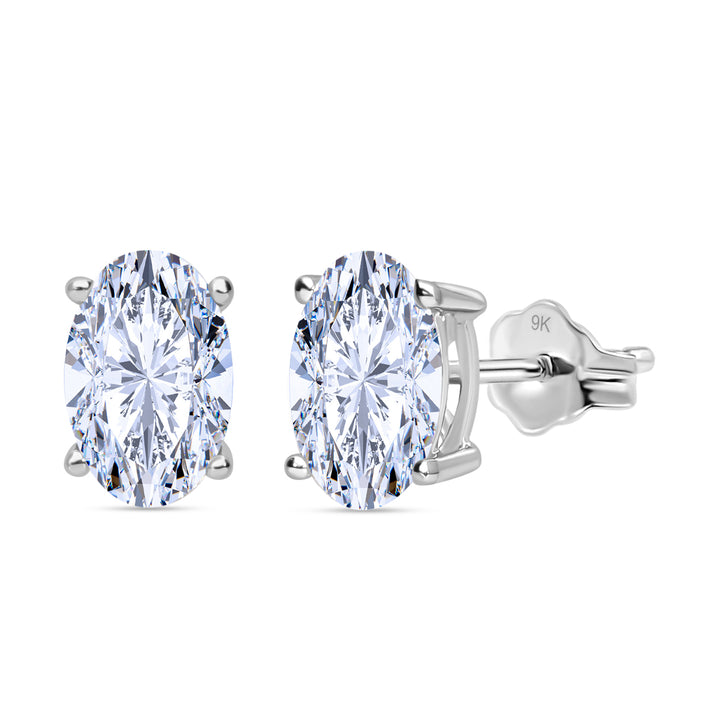 Rachel Galley  9K White Gold  VS   Lab Grown Diamond  GH, VS Earring 2.00 ct,  Gold Wt. 1.8 Gms  2.000  Ct. 8040888 1