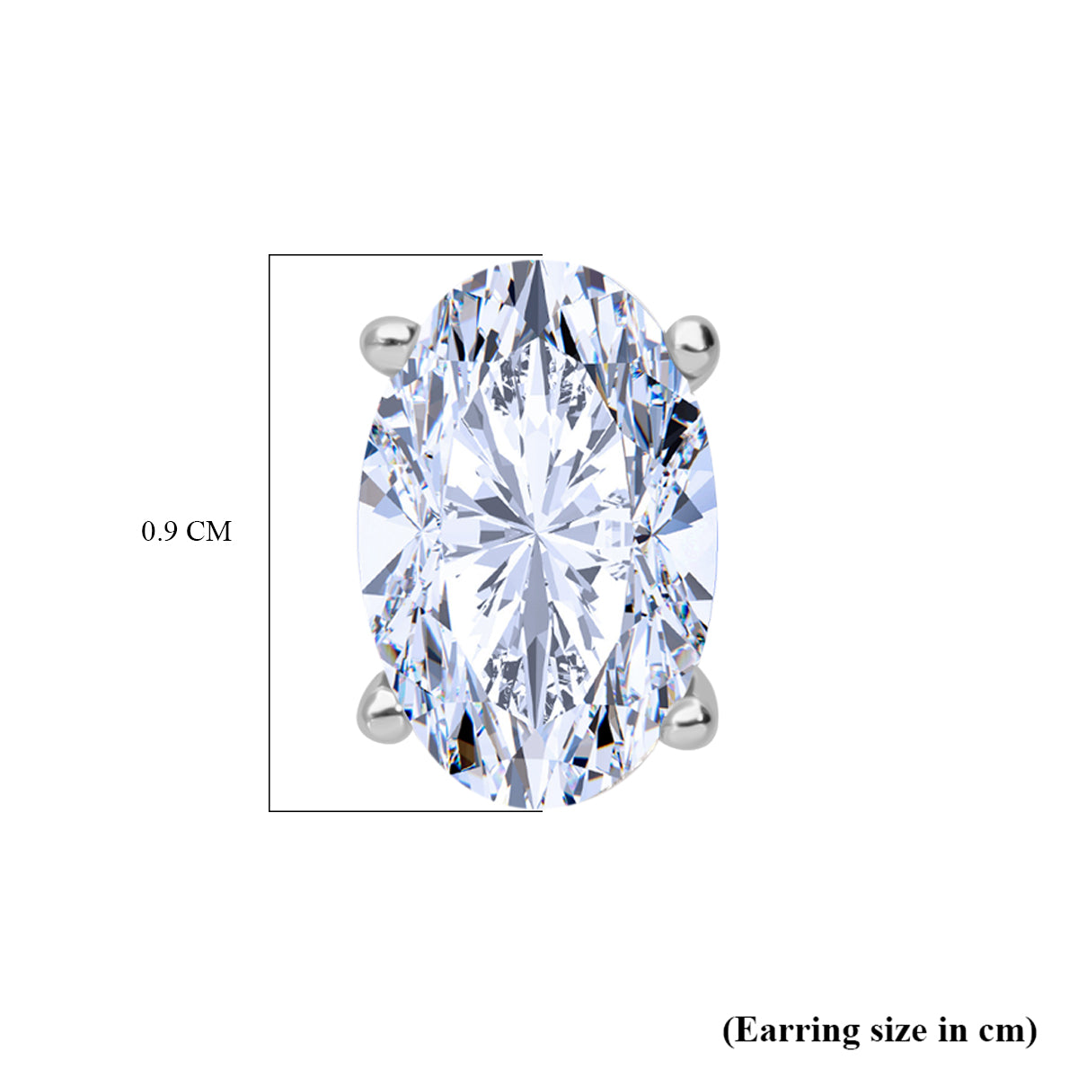 Rachel Galley  9K White Gold  VS   Lab Grown Diamond  GH, VS Earring 2.00 ct,  Gold Wt. 1.8 Gms  2.000  Ct. 8040888 3