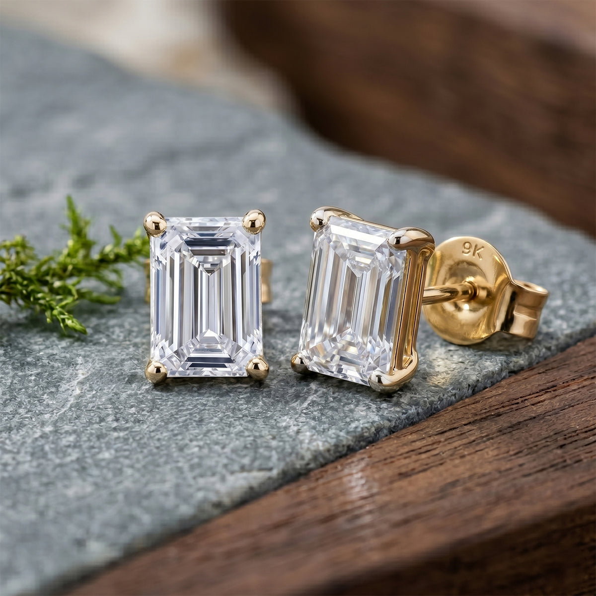 Rachel Galley  9K Yellow Gold  VS   Lab Grown Diamond  GH, VS Earring 2.00 ct,  Gold Wt. 2 Gms  2.000  Ct. 8040947 2