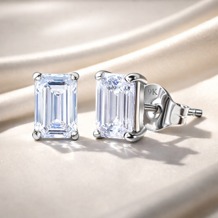Rachel Galley  9K White Gold  VS   Lab Grown Diamond  GH, VS Earring 2.00 ct,  Gold Wt. 2 Gms  2.000  Ct. 8040948 2