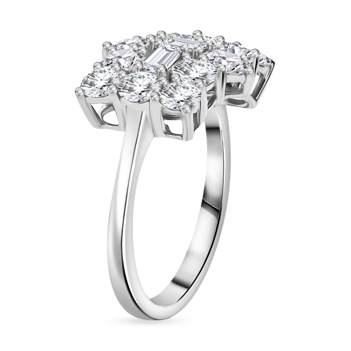 LUXURIANT 2 Ct. Lab Grown Diamond Boat Ring in 950 Platinum, SGL Certified 8042521 4