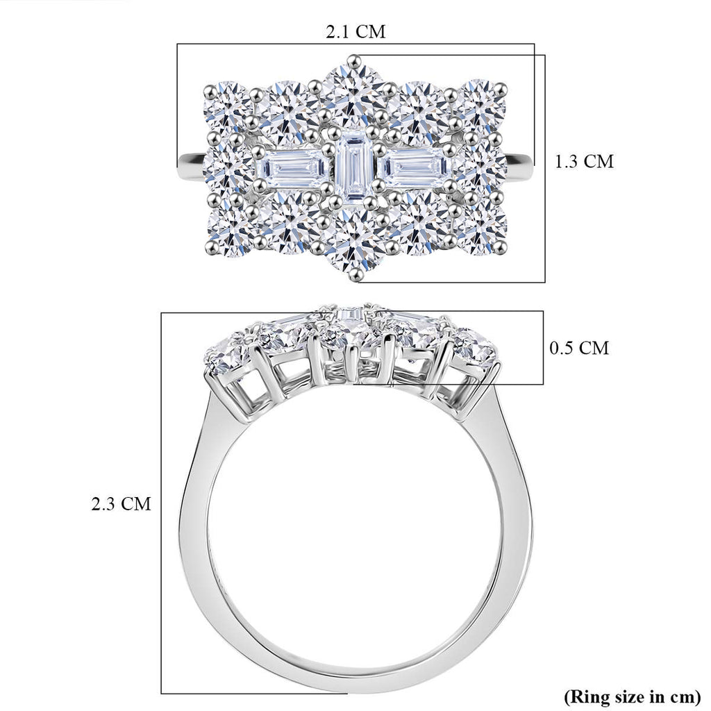 Luxuriant Diamond 950 Platinum Lab Grown Diamond (VS-E/F) SGL Certified Boat Ring 2.00 Ct, Platinum Wt. 6.56 Gms._8042521_5