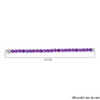 AAA Rose De France Amethyst Line Bracelet (Size - 7) with GB Lock Box in Rhodium Overlay Sterling Silver 28.32 Ct, Silver Wt. 11.11 Gms._8042943_4