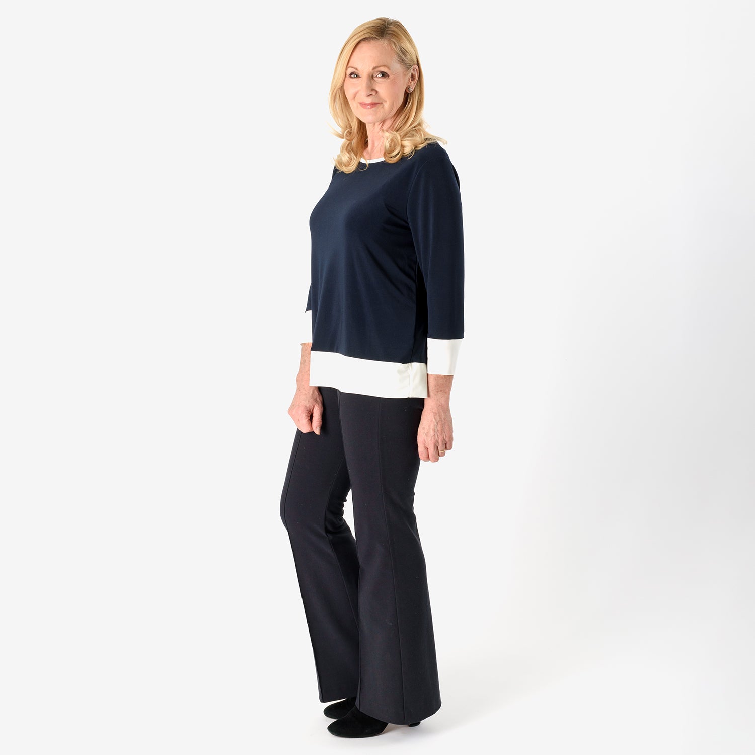 La Marey Colour Block Tunic with Cream Border V32532811 1
