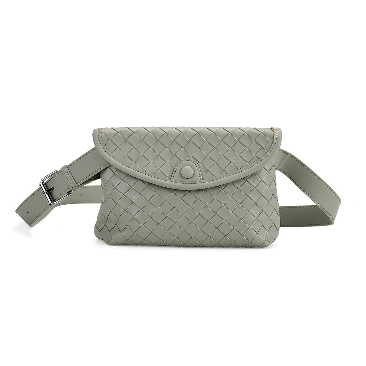 Leatherette Textured Crossbody Handbag with Scarf Accent &amp; Adjustable Strap - Pistachio Green V32349952 0