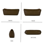 Elegant Hobo Bag with Front Lock and Pouch Set - Dark Olive Green_8044111_7