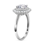 Premium Moissanite GRA Certified (VVS1/D) Moissanite Ring in Rhodium Overlay Sterling Silver 2.31 Ct._8044287_3