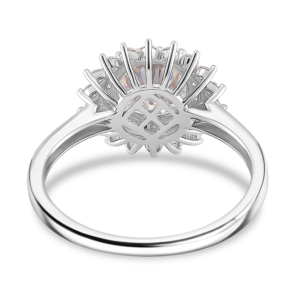 RADIANTA GRA Certified Moissanite D-VVS1 Ring in Rhodium Overlay Sterling Silver 2.31 Ct. V32582140 5