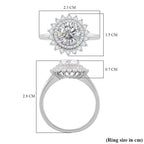 Premium Moissanite GRA Certified (VVS1/D) Moissanite Ring in Rhodium Overlay Sterling Silver 2.31 Ct._8044289_5