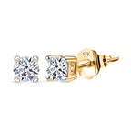Luxuriant - 9K Yellow Gold Lab Grown Diamond (SI/GH) Solitaire Earrings with Push Back 0.25 Ct._8044444