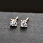 Luxuriant - 9K Yellow Gold Lab Grown Diamond (SI/GH) Solitaire Earrings with Push Back 0.25 Ct._8044444_1