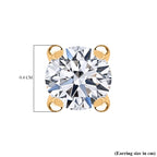 Luxuriant - 9K Yellow Gold Lab Grown Diamond (SI/GH) Solitaire Earrings with Push Back 0.25 Ct._8044444_4