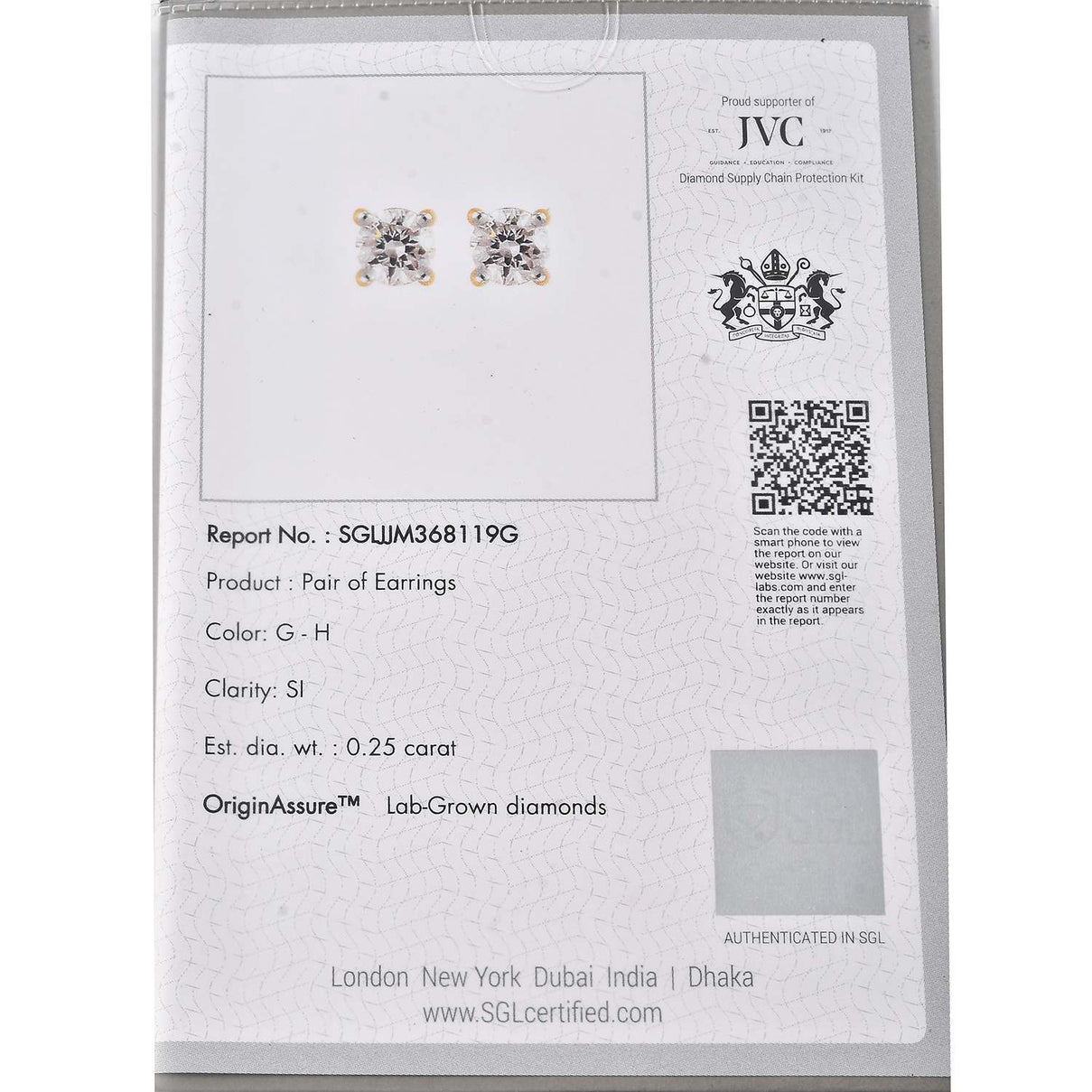 LUXURIANT 9K Yellow Gold Lab Grown Diamond (SI/ GH) Solitaire Stud Earrings With Push Back 0.25 Ct. 8044444 5
