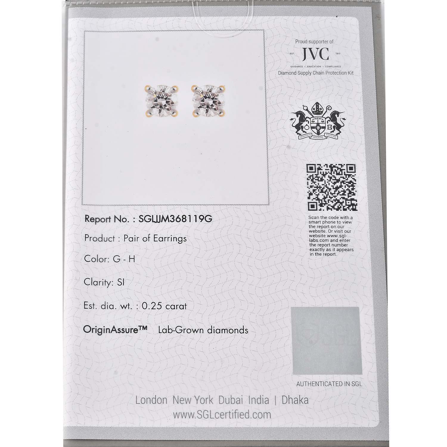 LUXURIANT 9K Yellow Gold Lab Grown Diamond (SI/ GH) Solitaire Stud Earrings With Push Back 0.25 Ct. 8044444 5